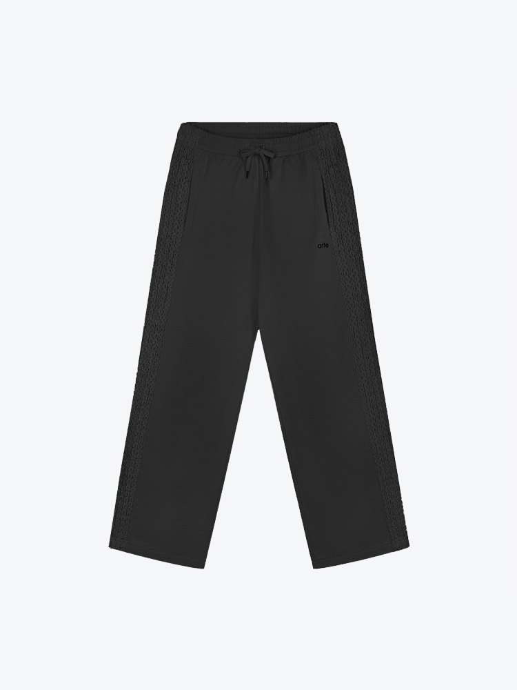 Arte Antwerp Arte Antwerp - Flower Trim Track Pants Black - Broeken - Heren Zwart Broeken