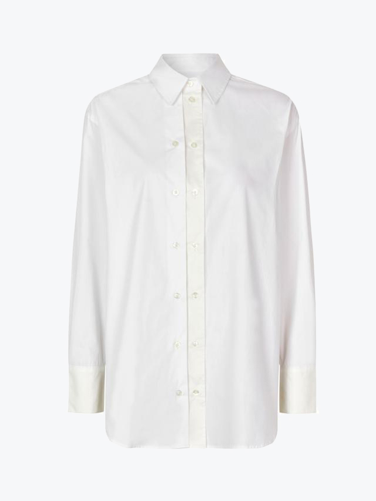 Samsoe Samsoe Samsoe Samsoe - Salas Shirt 15446 White - Blouses - Dames Wit Blouses