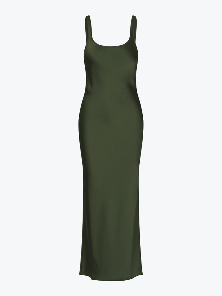 Samsoe Samsoe Samsoe Samsoe - Sunna Dress 12956 Forest Night - Jurken - Dames Groen Jurken