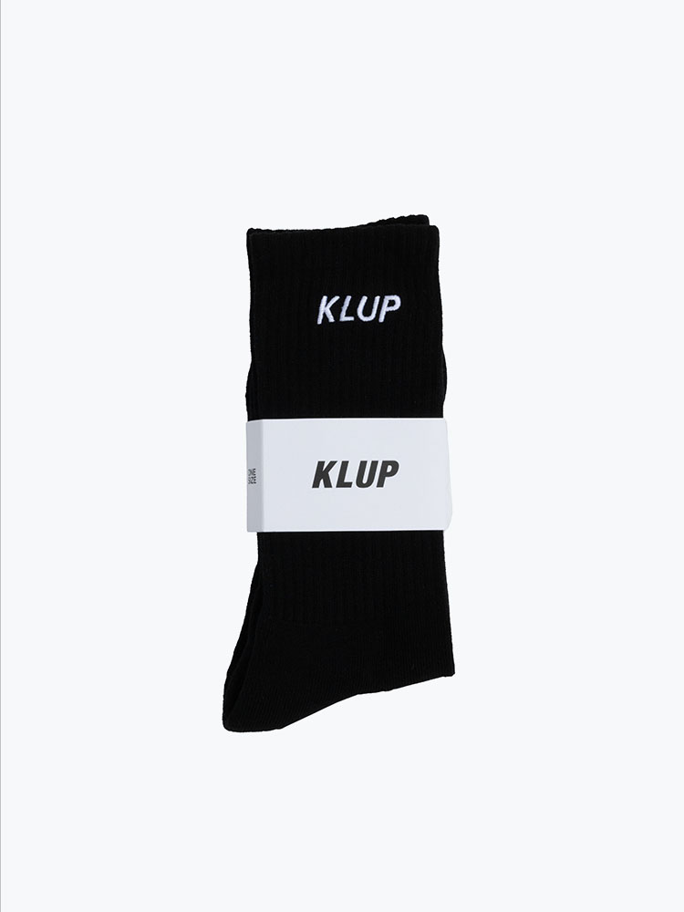 KLUP KLUP - Bold Logo Socks 1-pack Zwart - Sokken - Unisex Zwart Sokken