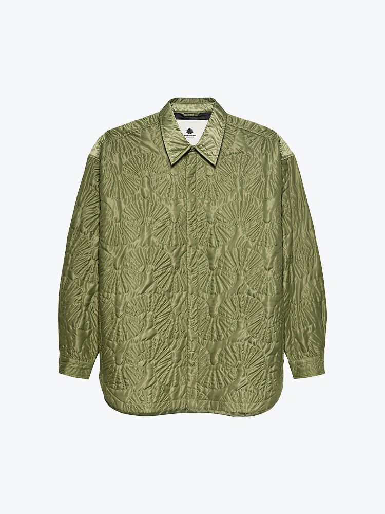 New Amsterdam Surf Association New Amsterdam Surf Association - Shell Quilted Overshirt (SS25) Green - Overhemden - Heren Groen Overhemden