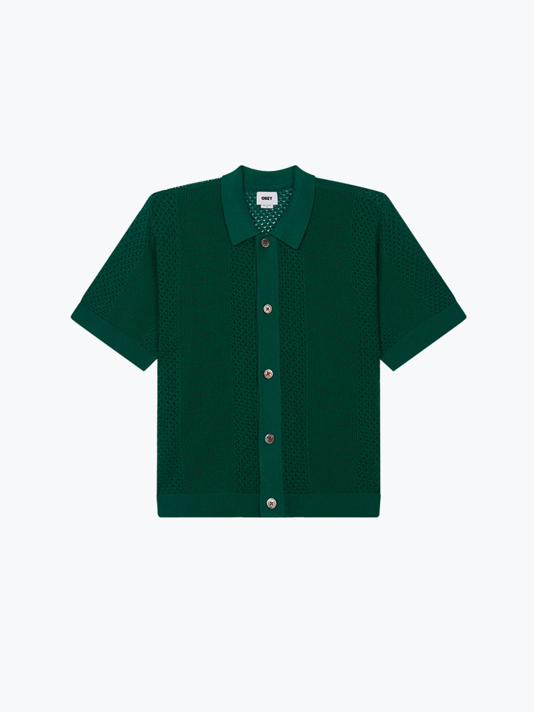 Obey Obey - Evan sweater shirt Forest green - Truien - Heren Groen Truien