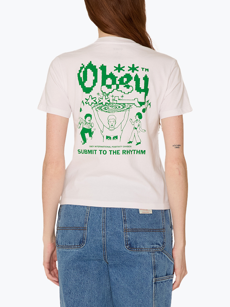 Obey Obey - Submit to the rhythm White - T-Shirts - Dames Wit T-Shirts