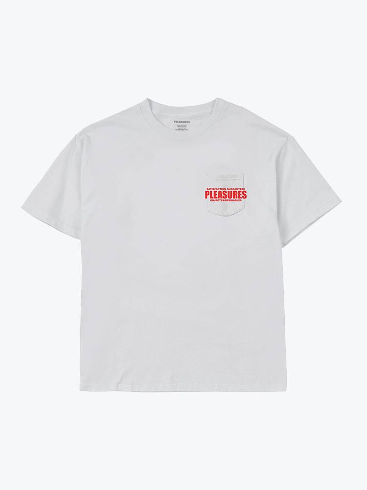 Pleasures Pleasures - Staff Pocket T-Shirt White - T-Shirts - Heren Wit T-Shirts