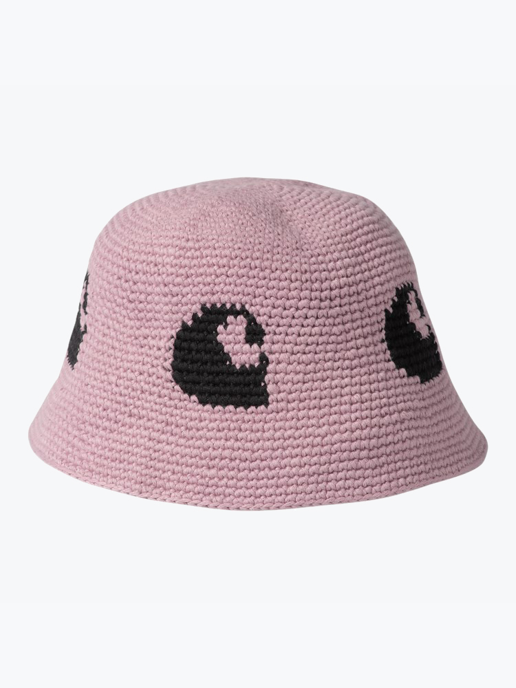Carhartt WIP Carhartt WIP - Cane Hat Hortensia / Black - Accessoires - Unisex Roze Petten