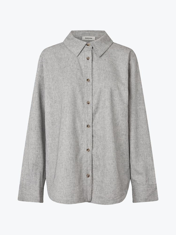 Modström Modstrom - KalemMD overshirt Grey Melange - Blouses - Dames Grijs Blouses