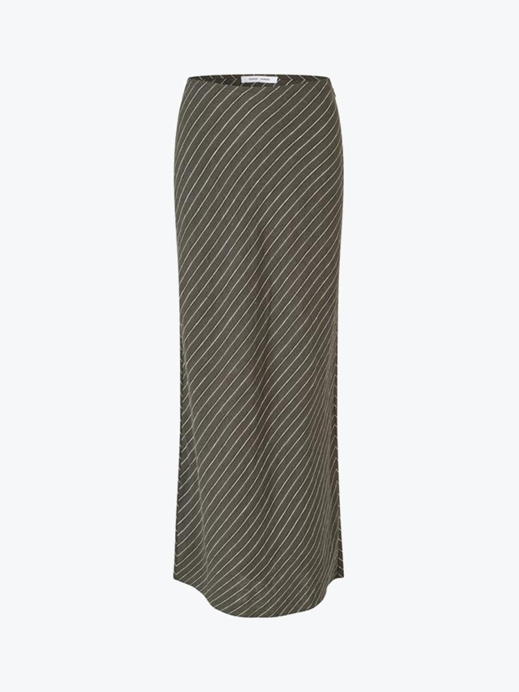 Samsoe Samsoe Samsoe Samsoe - Saagneta Long Skirt 14329 Beluga St. - Rokken - Dames Grijs Rokken
