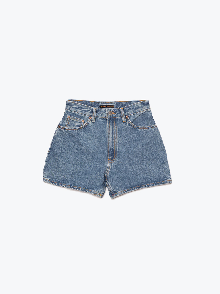 Nudie Jeans Nudie Jeans - Maeve Denim Shorts Casual Wash Blue - Shorts - Dames Blauw Shorts