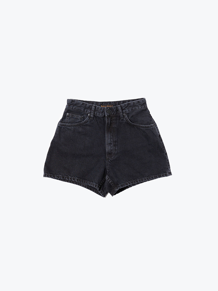 Nudie Jeans Nudie Jeans - Maeve Denim Shorts Smooth Blac Black - Shorts - Dames Zwart Shorts
