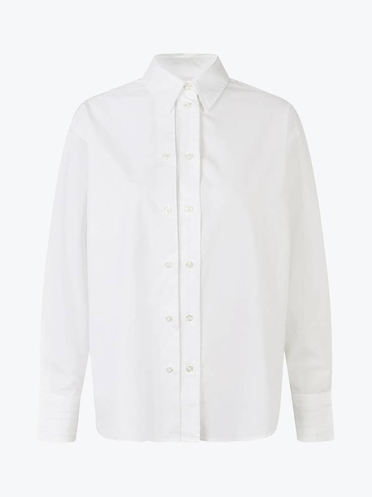 Samsoe Samsoe Samsoe Samsoe - Salasa Shirt 15446 White - Blouses - Dames Wit Blouses