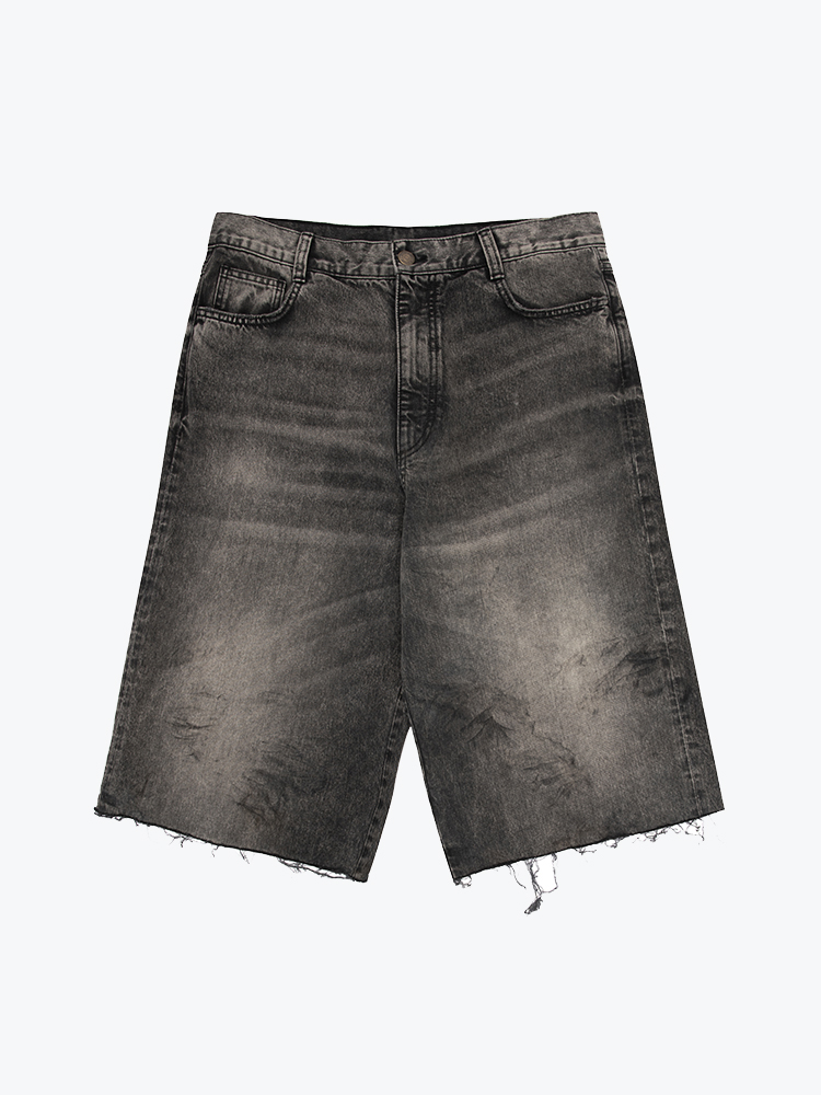 Boiler Room Boiler Room - Cut Off Denim Short Black - Shorts - Heren Zwart Shorts