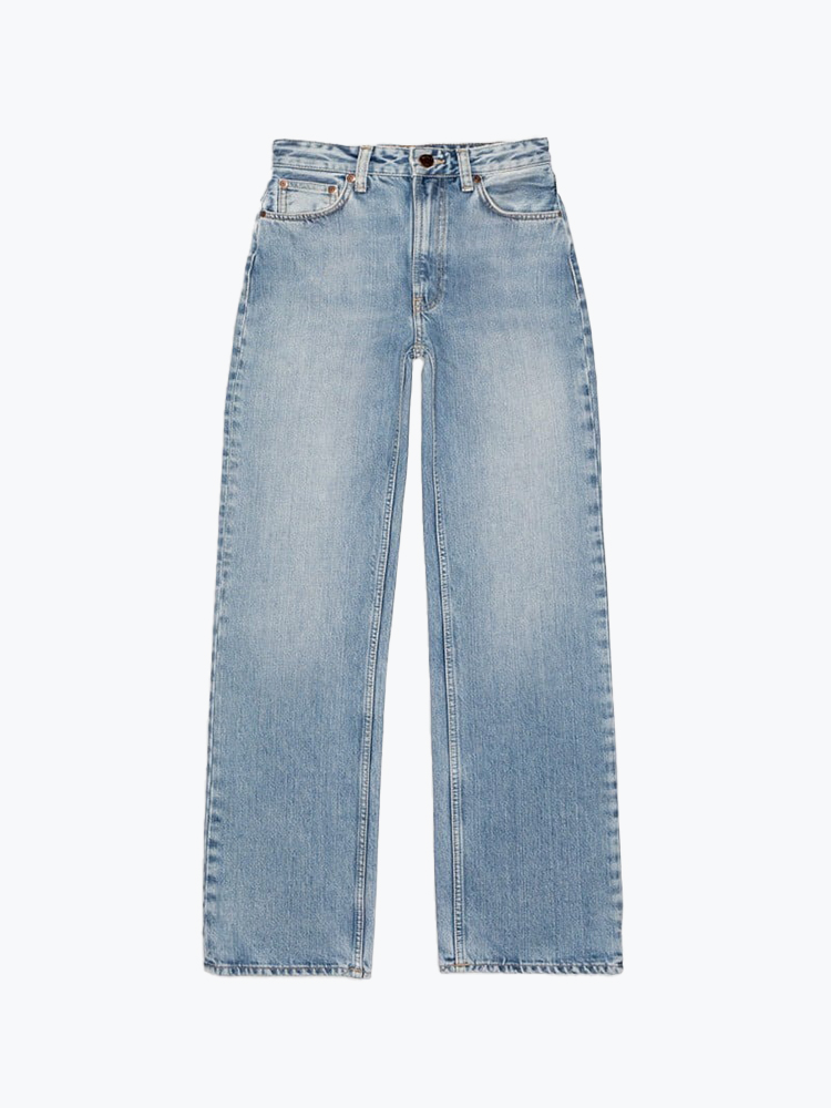 Nudie Jeans Nudie Jeans - Clean Eileen Streaky Vintage Light Blue Wash - Jeans - Dames Blauw Jeans