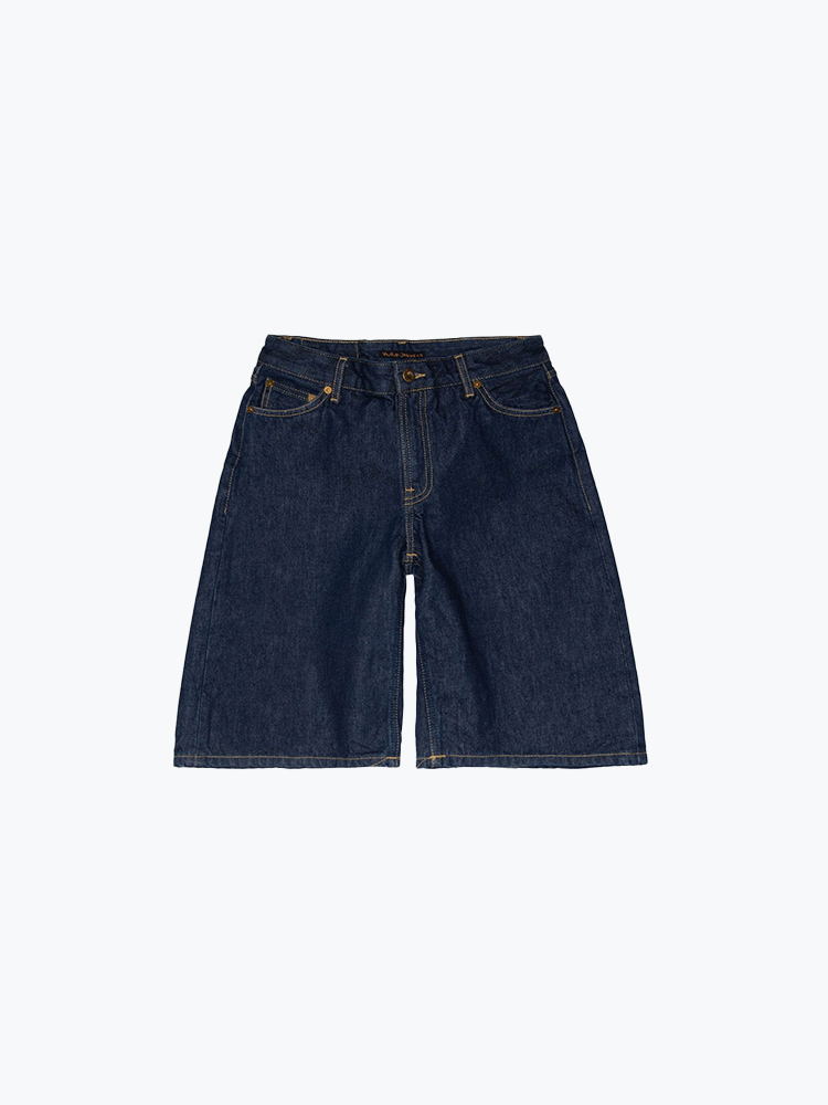 Nudie Jeans Nudie Jeans - Meja Denim Shorts Rinse Dark Blue Dark Blue Wash - Shorts - Dames Blauw Shorts
