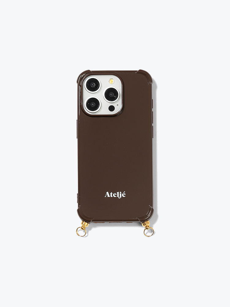 Atelje Atelje - iPhone 16 Case Dark Brown - Phone Accessoires - Dames Bruin Phone