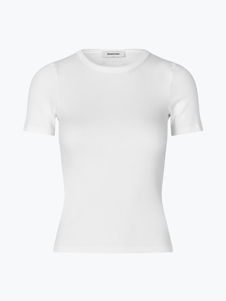 Modström Modstrom - Igormd short t-shirt Off White - T-shirts - Dames Wit T-Shirts