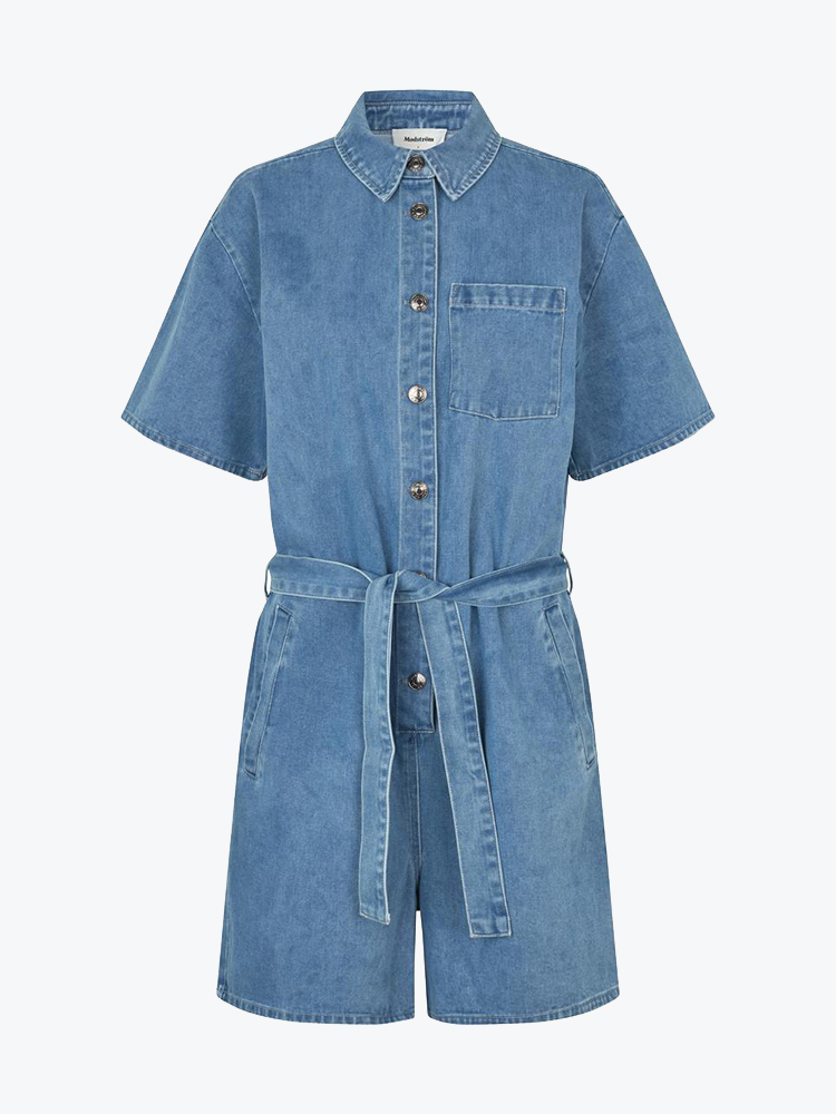 Modström Modstrom - Naomamd solid playsuit Vintage Blue - Jumpsuits - Dames Blauw Jumpsuits