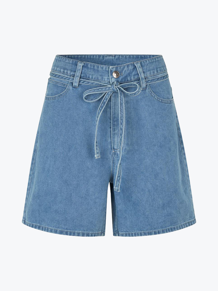 Modström Modstrom - Naomamd solid shorts Vintage Blue - Shorts - Dames Blauw Shorts