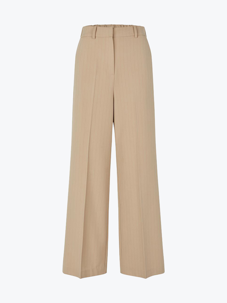 Modström Modstrom - Sarahmd pants Powder Sand Pink Stripe - Broeken - Dames Roze Broeken
