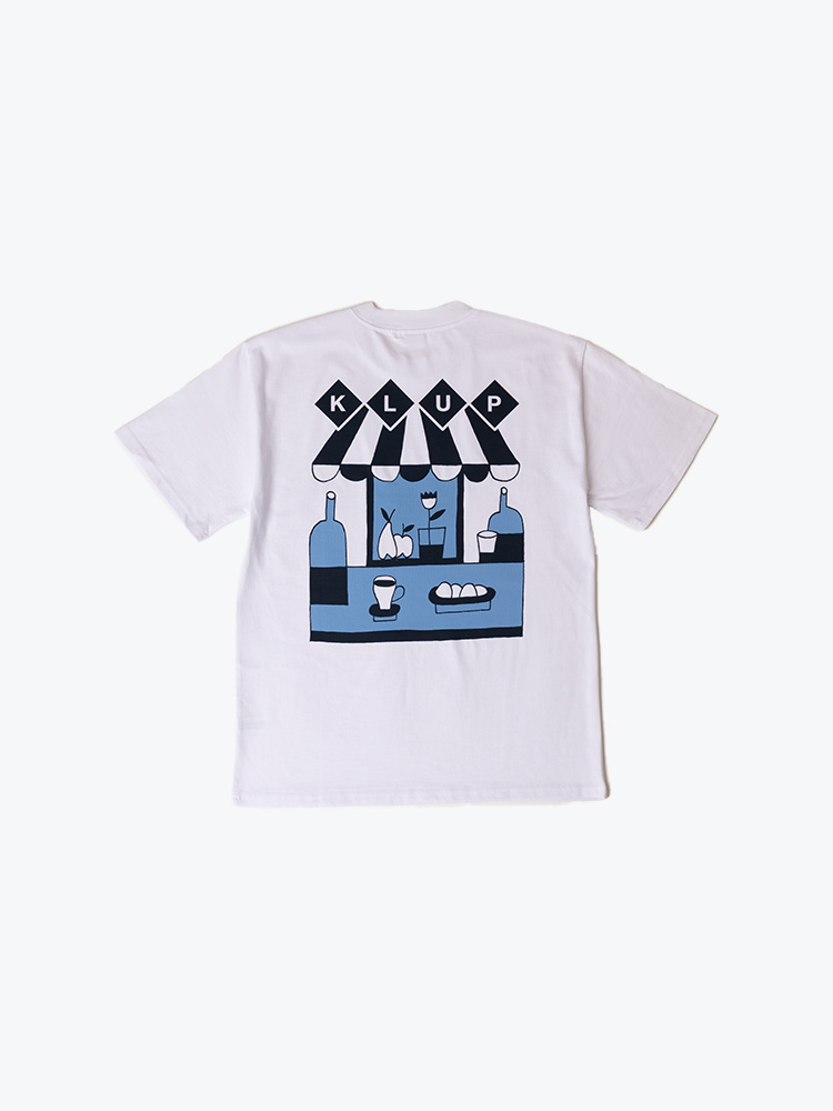 KLUP KLUP - Stall Tee Wit - T-Shirts - Heren Wit T-Shirts