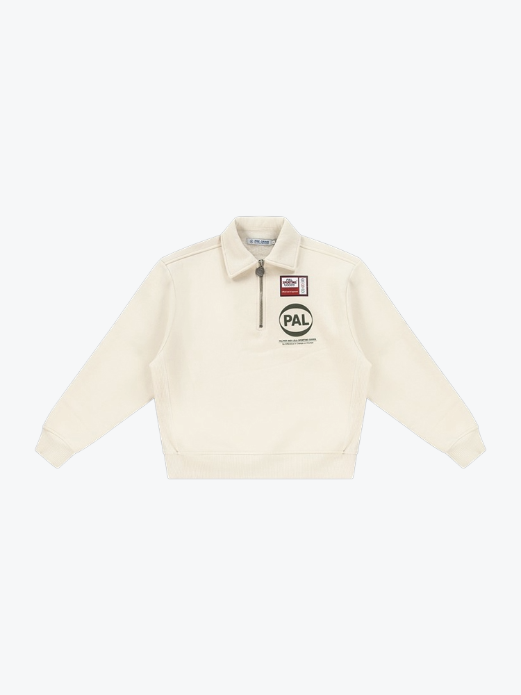 Pal Sporting Goods Pal Sporting Goods - Company Half Zip AW25 Marshmallow Sage - Truien - Heren Groen Truien