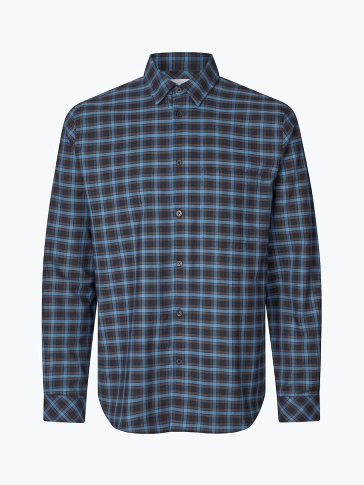 Samsoe Samsoe Samsoe Samsoe - Saliam Nj Shirt 14826 Turkish Coffee Ch. - Overhemden - Heren Bruin Overhemden