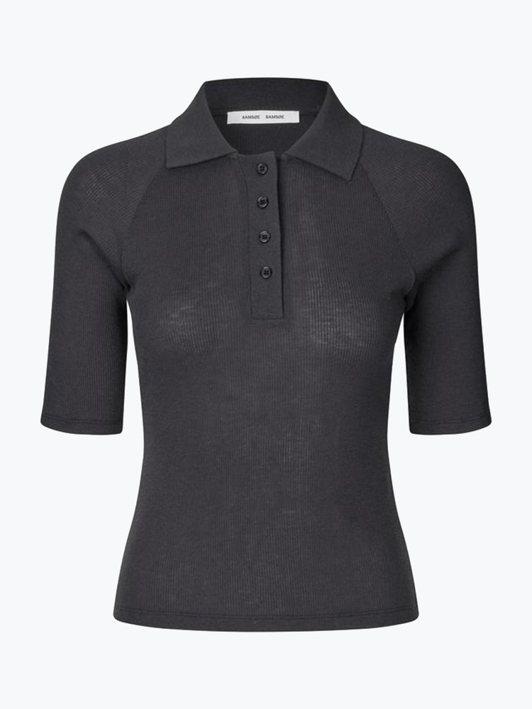 Samsoe Samsoe Samsoe Samsoe - Sasonnet Ss Polo 15338 Charcoal Art - Truien - Dames Grijs Truien