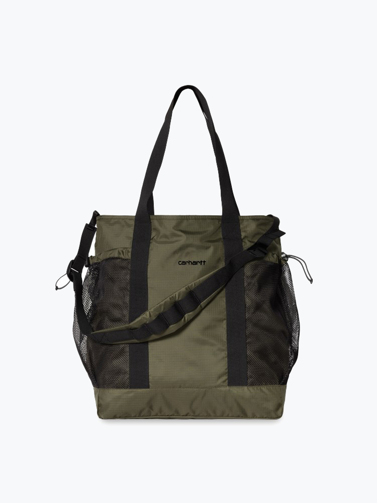 Carhartt WIP Carhartt WIP - Irwin Tote Bag Turtle / Black / Black - Accessoires - Unisex Groen Tassen