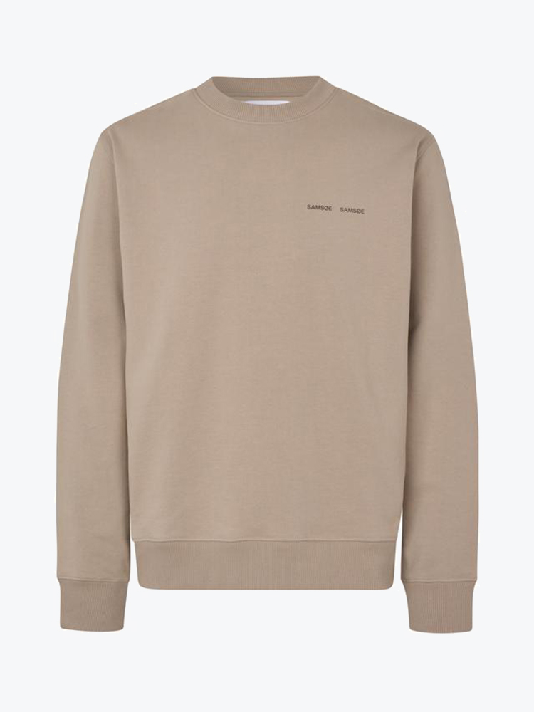 Samsoe Samsoe Samsoe Samsoe - Norsbro Crew Neck 11720 Elephant Skin - Truien - Heren Grijs Truien