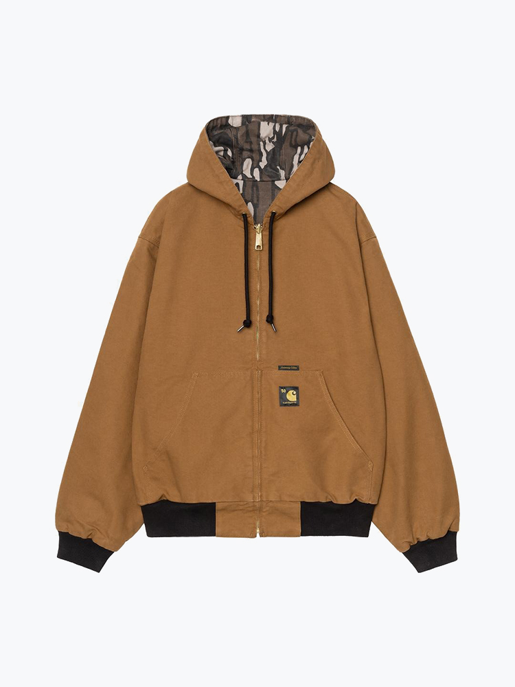 Carhartt WIP Carhartt WIP - 50 Years Anniversary OG Active Jacket Canvas (SS26.1) Hamilton Brown / Camo Trebark rinsed - Jassen - Heren Bruin Jassen