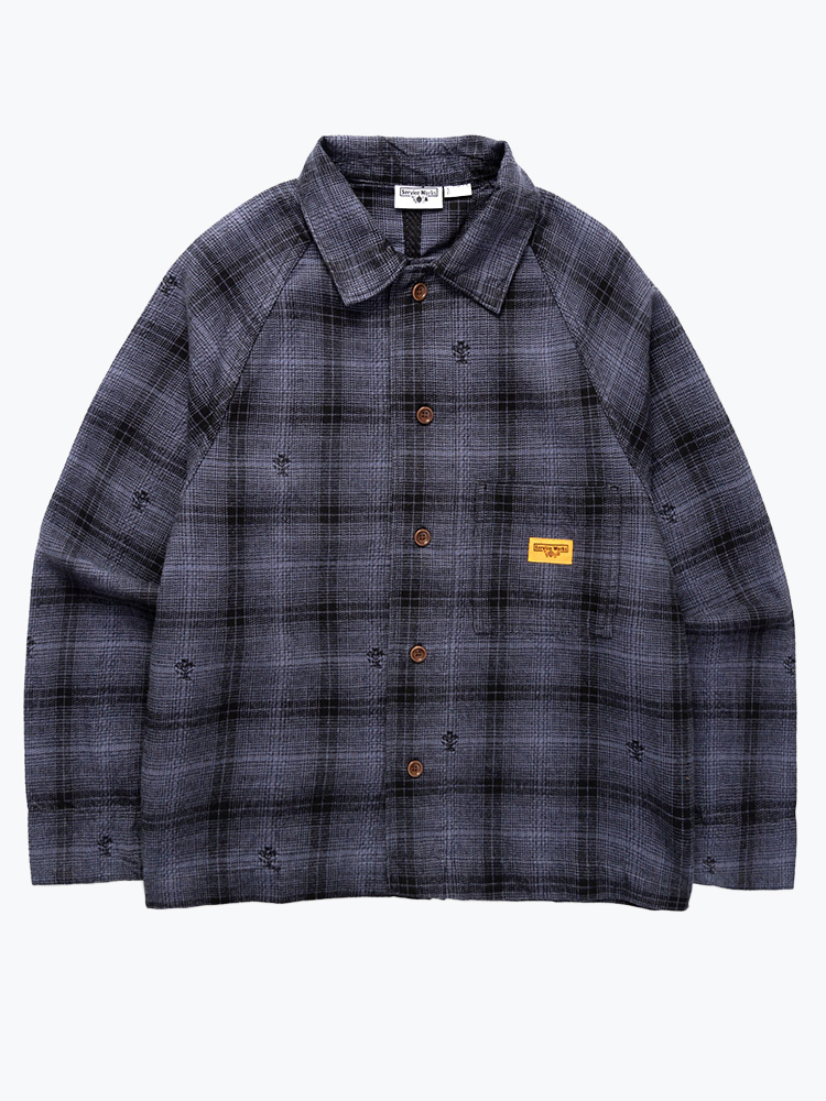 Service Works Service Works - Thistle Plaid FOH Jacket  Black - Overhemden - Heren Zwart Overhemden