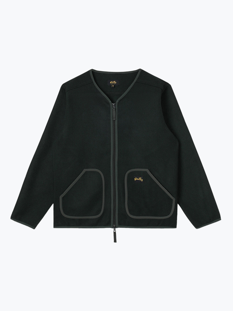 Stan Ray Stan Ray - Wool Fleece Cardigan Botanical Green - Vesten - Heren Groen Vesten