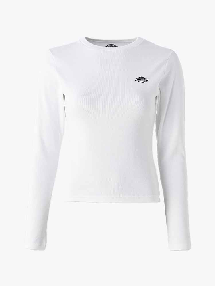 Dickies Dickies - Gladeville Tee Ls W White - T-Shirts - Dames Wit T-Shirts
