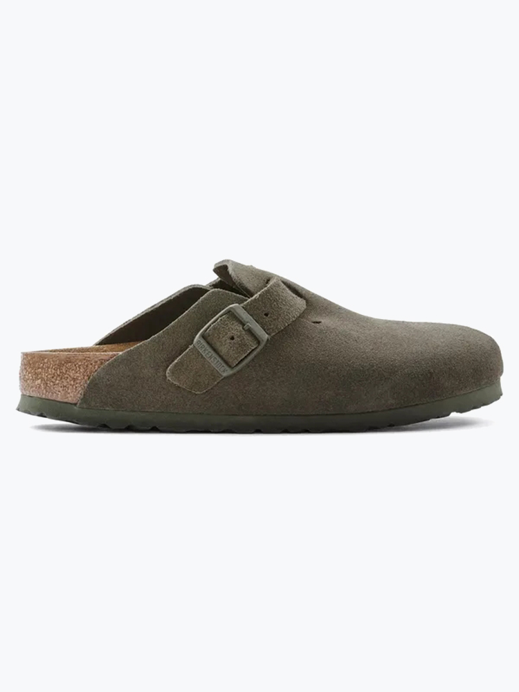 Birkenstock Birkenstock - Boston Suede Leather Thyme - Schoenen - Heren Groen Schoenen