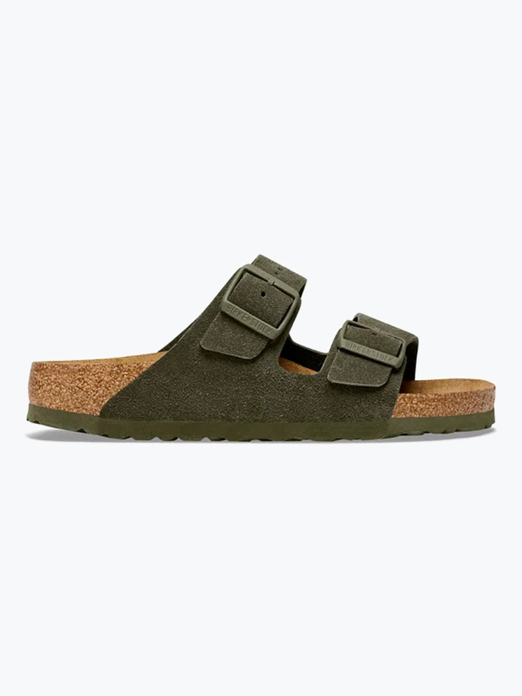 Birkenstock Birkenstock - Arizona Suede Leather Thyme - Schoenen - Heren Groen Schoenen