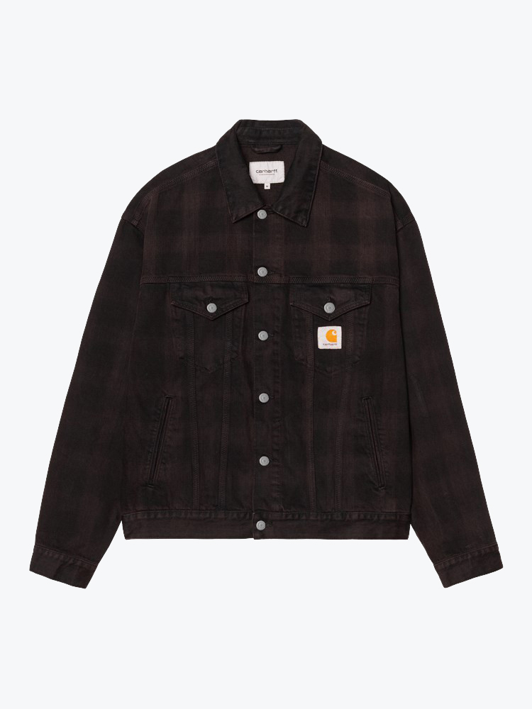 Carhartt WIP Carhartt WIP - Everson Trucker Jacket Everson Print, Black / Palisander - Jassen - Heren Multi Jassen