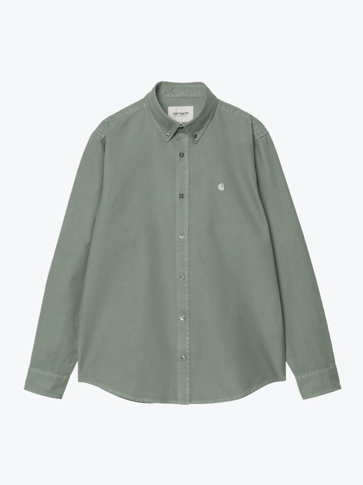 Carhartt WIP Carhartt WIP - L/S Bolton Shirt Velvet Green - Overhemden - Heren Groen Overhemden