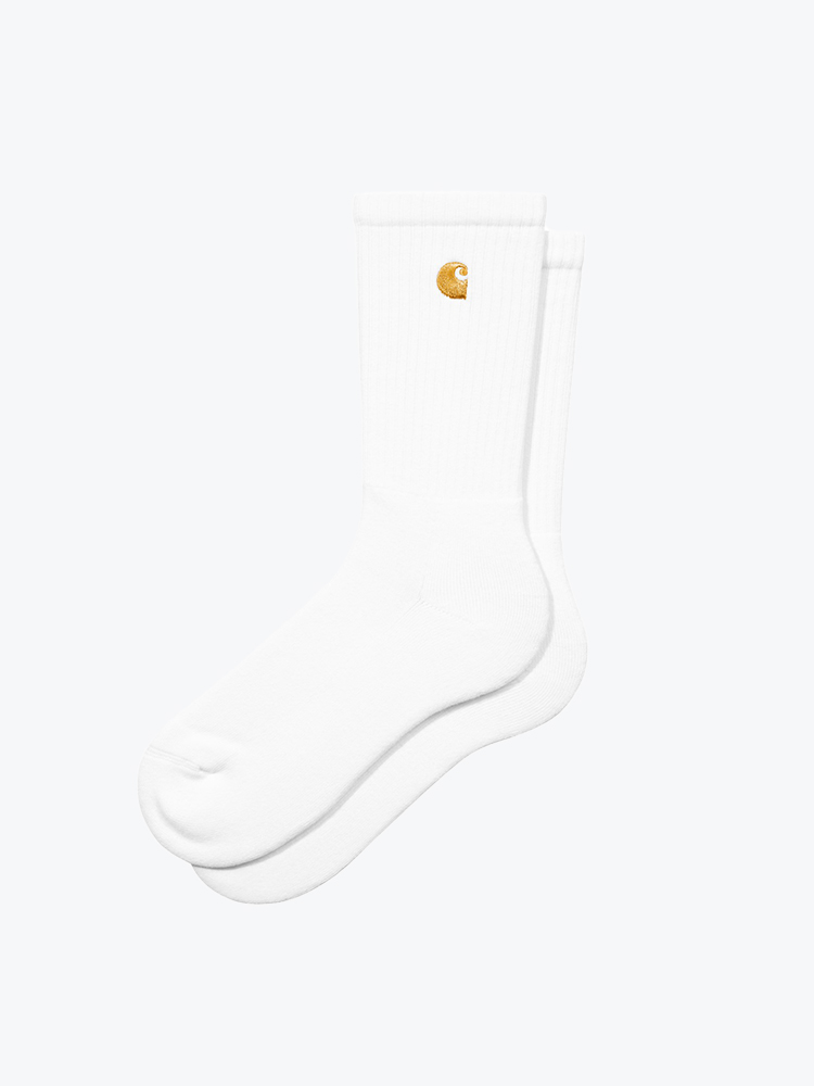 Carhartt WIP Carhartt WIP - Chase Socks White / Gold - Sokken - Unisex Wit Sokken