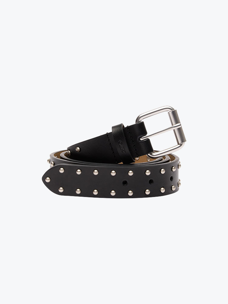 Obey Obey - Mini Dome Studded Belt Black - Riemen - Unisex Zwart Riemen