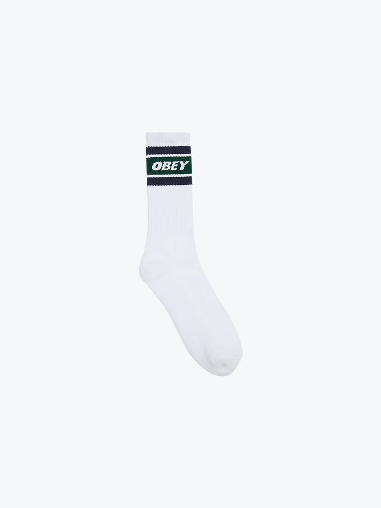 Obey Obey - Cooper Ii Socks White / Eden Green - Sokken - Unisex Wit Sokken