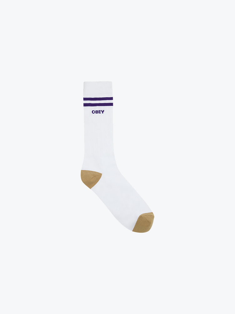 Obey Obey - Obey Soccer Socks White / Surf Blue - Sokken - Unisex Wit Sokken