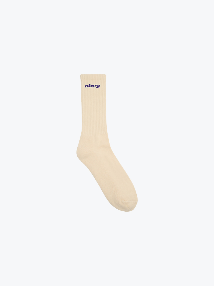 Obey Obey - Obey Sports Logo Socks Unbleached - Sokken - Unisex Beige Sokken