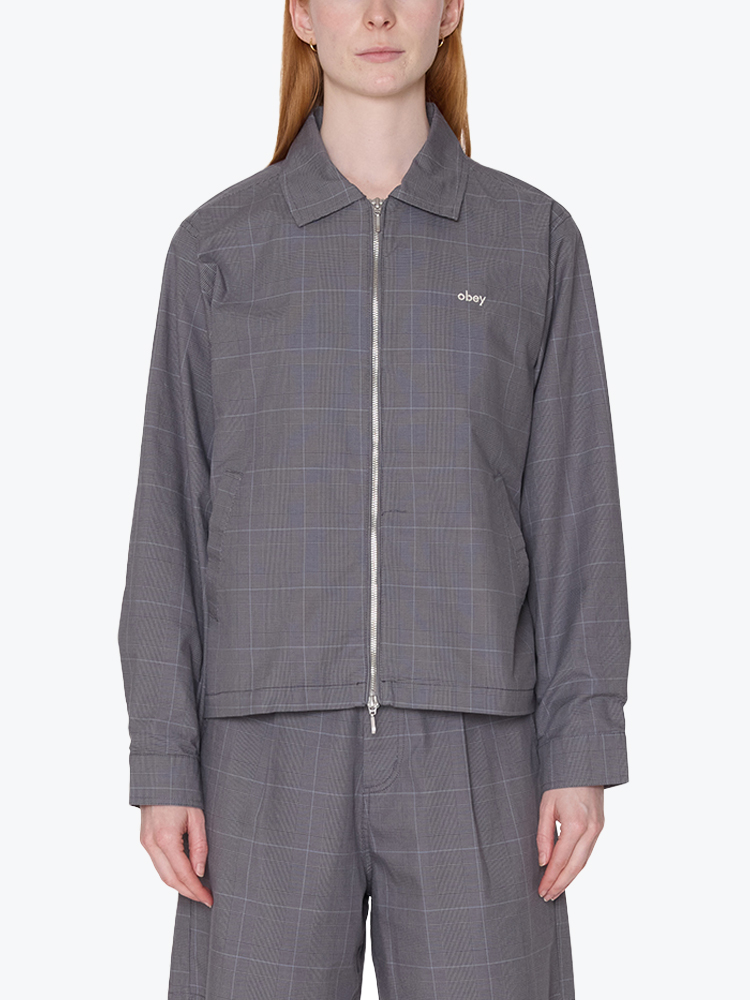 Obey Obey - Olivia Plaid Jacket Grey Plaid - Jassen - Dames Grijs Jassen