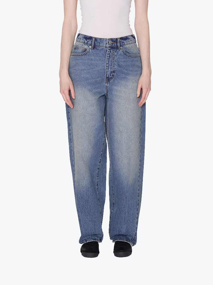 Obey Obey - Leah Iii Baggy Denim Heavy Vintage Indigo - Jeans - Dames Blauw Jeans