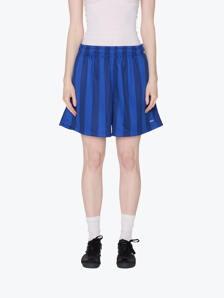 Obey Obey - Bounds Mesh Stripe Short Blue - Shorts - Dames Blauw Shorts