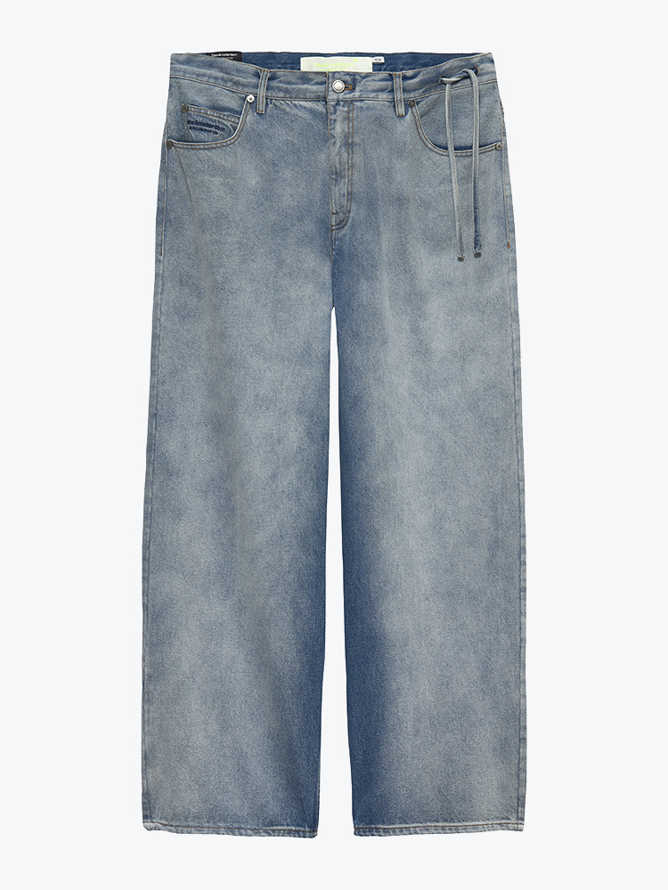 New Amsterdam Surf Association New Amsterdam Surf Association - 40A Denim Light Blue Wash Wash - Broeken - Heren Beige Broeken