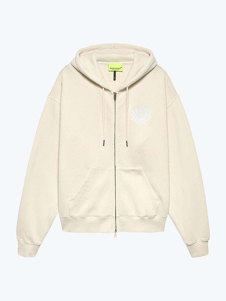 New Amsterdam Surf Association New Amsterdam Surf Association - Logo Zip Hoodie Ecru/White Ecru/White - Vesten - Heren Beige Vesten
