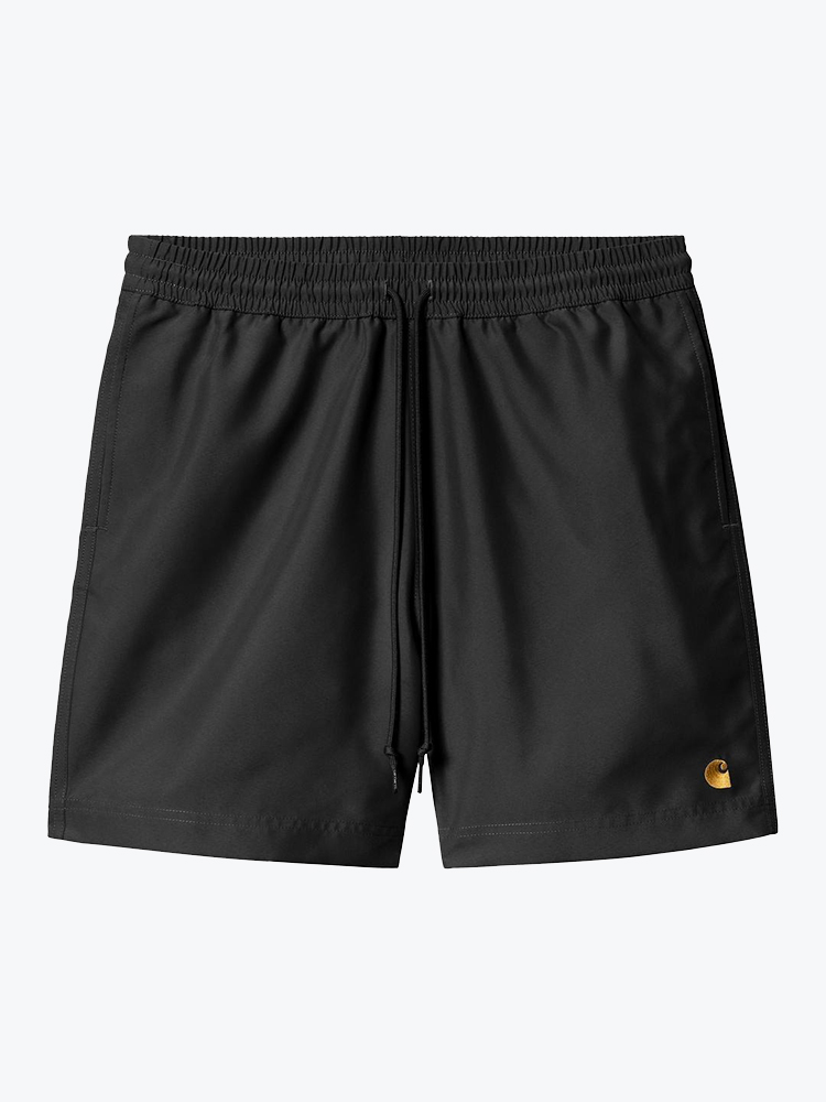 Carhartt WIP Carhartt WIP - Chase Swim Trunks Black / Gold - Zwembroeken - Heren Zwart Zwembroeken