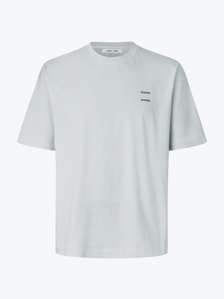 Samsoe Samsoe Samsoe Samsoe - Joel T-shirt Skywriting - T-Shirts - Heren Blauw T-Shirts