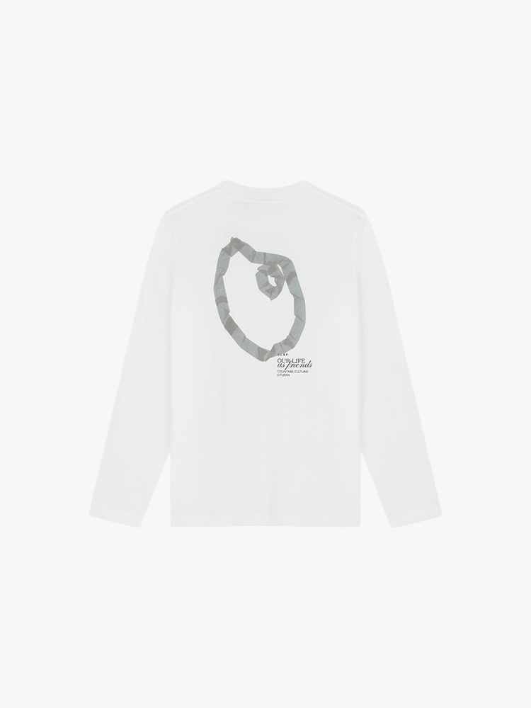 OLAF Olaf - Tape Palette Ls Tee Optical White - T-Shirts - Heren Wit T-Shirts