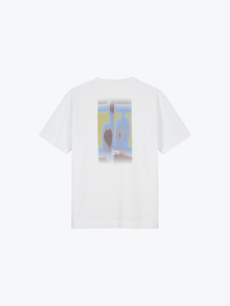 OLAF Olaf - Brushstroke Graphic Boxy Tee Optical White - T-Shirts - Heren Wit T-Shirts
